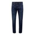 Straight-Jeans ONLY & SONS "ONSWEFT REG.DK. BLUE 6752 DNM JEANS NOOS" Gr. 28, Länge 30, blau (dunkelblau denim) Herren Jeans