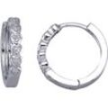 Paar Creolen FIRETTI "Schmuck Geschenk Silber 925 Ohrschmuck Ohrringe Herzen" Gr. 0,01 ct P3 = leicht erkennbare Einschlüsse, Silber 925 (Sterlingsilber)-Diamanten, silberfarben Damen mit Diamant