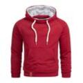 Kapuzenpullover ALESSANDRO SALVARINI "ASBeeno" Gr. XXXL (58), rot (bordeaux) Herren Pullover mit Kapuze