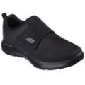 Slip-On Sneaker SKECHERS "FLEX ADVANTAGE 4.0-UPSHIFT" Gr. 42, schwarz Herren Schuhe Slipper, Freizeitschuh im monochromen Look