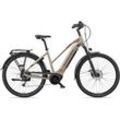 E-Bike RUHRWERK "MT800 Damen" Gr. 50, beige (graubeige), E-Bikes, 50cm, 28 Zoll (71,12cm), Pedelec, Elektrofahrrad für Damen