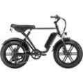 E-Bike GREENSTREET "California" Gr. 51, schwarz, E-Bikes, 52cm, 20 Zoll (50,80cm), Pedelec, Elektrofahrrad für Damen u. Herren, MTB