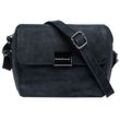 Umhängetasche BRUNO BANANI, Damen, Gr. B/H/T: 17cm x 15cm x 4cm onesize, blau, Leder, unifarben, Taschen, echt Leder