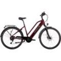 E-Bike SAXONETTE "Deluxe Sport Lady" Gr. 50, rot (bordeaux glänzend), E-Bikes, 50cm, 28 Zoll (71,12cm), Pedelec, Elektrofahrrad für Damen u. Herren