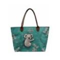 Weekender DOGO "Damen Koala Hug Vegan Damen Handtaschen (Fashion) /" Gr. H/T: 30cm x 16cm OneSize, grün Damen, Taschen Vegan