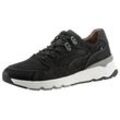 Sneaker RIEKER EVOLUTION Gr. 45, schwarz, Herren, Nubukleder, Schuhe, Freizeitschuh, Outdoorschuh, Schnürschuh mit Soft-Einlage