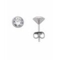 Paar Ohrhänger ADELIA´S "1 Paar 925 Silber Ohrringe / Ohrstecker mit Zirkonia Ø 6,5 mm", silber, Ohrringe, Damen, Damen, Silber 925 (Sterlingsilber), 925 Sterling Silber mit Zirkonia Silberschmuck für Damen