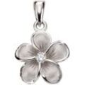 Ketten-Anhänger FIRETTI "Schmuck Geschenk Silber 925 Halsschmuck Anhänger Blume" Schmuckanhänger Gr. Silber 925 (Sterlingsilber), 1,85 g, silberfarben (silberfarben, weiß) Damen mit Zirkonia (synth.)