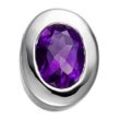 Ketten-Anhänger JOBO "Anhänger oval", silber (silber 925), Schmuckanhänger, Damen, Silber 925 (Sterlingsilber), 925 Silber mit Amethyst