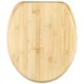 WC-Sitz SANILO "Bambus", braun (holzfarben), B:37,7cm L:47cm, Holz, WC-Sitze