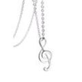 Silberkette COLLEZIONE ALESSANDRO "Music" Gr. one size, Silber 925 (Sterlingsilber), silber (silbern), Damen, Halsketten, mit Notenschlüssel 925 Sterling Silber