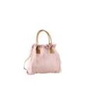 Schultertasche "Provence", Damen, Gr. B/H/T: 50cm x 33cm x 12cm one size, rosa, Baumwolle, COLLEZIONE ALESSANDRO, Taschen Beuteltasche, mit echt Leder Henkeln