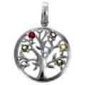 Ketten-Anhänger VIVANCE "925 Sterling Silber rhodiniert Lebensbaum", weiß, Schmuckanhänger, Damen, ONE-SIZE, Silber 925 (Sterlingsilber), 4 g
