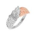 Silberring ENGELSRUFER "Wings of Angels, Engelsflügel", rosa (silberfarben, roségoldfarben), Fingerringe, Damen, 5,05 g, Silber 925 (Sterlingsilber), 2mm