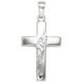 Kreuz-Anhänger JOBO "Anhänger Kreuz", silber (silber 925), Schmuckanhänger, Damen, Silber 925 (Sterlingsilber), 925 Silber massiv