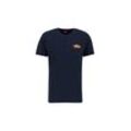 T-Shirt ALPHA INDUSTRIES "Alpha Industries Men - T-Shirts Puff Print Logo BP T" Gr. L, blau (rep.blau) Herren Shirts