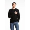 Strickpullover LINDBERGH, Herren, Gr. L, schwarz, Strick, Obermaterial: 100% Baumwolle, casual, slim fit normal, Rundhals, Langarm, Pullover