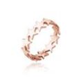 Fingerring ELLI "Sterne Star Astro 925 Silber" Gr. 52, rosa (rosegold), Fingerringe, Damen, 52mm, ohne Stein, Silber 925 (Sterlingsilber), 5mm