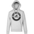 Hoodie ADIDAS PERFORMANCE "Hoody Combat Sports" Sweatshirts Gr. L, grau (grau, schwarz) Damen