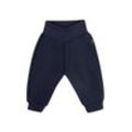 Jerseyhose TRIGEMA "TRIGEMA Bequeme Jogginghose mit Bündchen" Gr. 68, Normalgrößen, blau (navy), Baby, 50% Baumwolle, 50% Polyester, Hosen