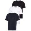 T-Shirt BOSS "T-Shirt Rundhals" Gr. L, blau (schwarz, navy, weiß) Herren Shirts mit dezentem BOSS Logo-Print