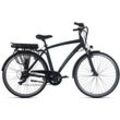 E-Bike ADORE "Versailles" Gr. 53, schwarz (schwarz, blau), E-Bikes, 54cm, 28 Zoll (71,12cm), Pedelec, Elektrofahrrad für Herren