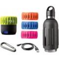 Trinkflasche SDIGITAL "Spritz - Workout Kit" Trinkflaschen Gr. 400 ml, grau mit 360 Sound