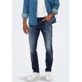 Straight-Jeans ONLY & SONS "ONSWEFT REGULAR WB 0021 TAI DNM NOOS" Gr. 28, Länge 30, blau (blau denim) Herren Jeans im 4-Pocket-Style