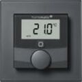 HOMEMATIC IP Smart-Home-Steuerelement "Wandthermostat mit Schaltausgang - für Markenschalter 230V", grau (anthrazit), B:11,3cm H:7,4cm T:12,2cm, Smart-Home-Stationen