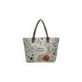 Weekender DOGO "Damen This is Our Happy Place Vegan Damen Handtaschen" Gr. H/T: 30cm x 16cm OneSize, grün Damen, Taschen Vegan