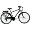 E-Bike ZÜNDAPP "Green 7.7 Herren" Gr. 48, grau (blau, grau), E-Bikes, 48cm, 28 Zoll (71,12cm), Pedelec, Elektrofahrrad für Damen u. Herren