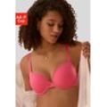 Schalen-BH LASCANA "Ela - perfect basic", Damen, Gr. 70, Cup C, pink, Microtouch, Obermaterial: 82% Polyamid (TACTEL), 18% Elasthan (LYCRA), Basic, BHs, mit Bügel aus seidiger Microfaser