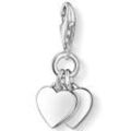 Charm-Einhänger THOMAS SABO "Zwei Herzen, 0836-001-12" Charms silberfarben Damen