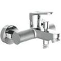 Wannenarmatur SCHÜTTE "Futura", silber (verchromt), B:15cm, Armaturen, Mischbatterie Badewanne, Wasserhahn Bad, Wannenarmatur in Chrom