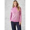 Strickpullover CECIL, Damen, Gr. L (42), pink (jewel pink), Stoff, 33% Polyester, 31% Polyacryl, 24% Baumwolle, 12% Nylon, unifarben, casual, normal normal, hoch geschlossener Ausschnitt, Langarm Bündchen, Pullover, mit Materialmix