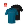 T-Shirt BENCH. LOUNGEWEAR Gr. S, grün (petrol, schwarz) Herren Shirts Shirt mit Logoprint, Basicshirt Rundhals aus reiner Baumwolle