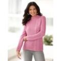 Strickpullover CLASSIC BASICS "Stehkragen-Pullover", Damen, Gr. 38, rosa (altrosa), 100% Polyacryl, unifarben, Langarm, Pullover