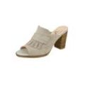 Pumps LEI BY TESSAMINO "Ilva", Damen, Gr. 40, beige, Leder, casual, Schuhe Damenschuh Pantolette High Heel, mit Blockabsatz