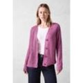 Cardigan CECIL, Damen, Gr. XL (44), pink (jewel pink), Web, 68% Baumwolle, 32% Polyacryl, unifarben, casual, normal hüftbedeckend, V-Ausschnitt, Langarm Bündchen, Strickjacken, im soften Baumwoll-Mix