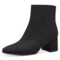 Stiefelette MARCO TOZZI Gr. 37, schwarz, Damen, Textil, unifarben, Veloursleder, Schuhe, Blockabsatz, Businessschuh, Ankleboots mit Innenreißverschluss