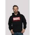 Kapuzenpullover F4NT4STIC "Marvel Logo Wash Care Symbols" Gr. 4XL, schwarz, Herren, Obermaterial: 65% Baumwolle, 35% Polyester, Pullover, Herren,Premium Merch,Slim-Fit,Kapuzenpullover,Logo Print