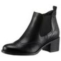 Chelseaboots TAMARIS Gr. 38, schwarz Damen Schuhe Blockabsatz, Stiefelette, Ankleboots mit eleganter Lyralochung