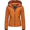 Steppjacke NAVAHOO "Kimuk" Gr. S, braun (zimt) Damen Jacken leichte Übergangsjacke mit Kapuze