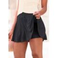 Hosenrock LASCANA, Damen, Gr. 34, schwarz, Jersey, Obermaterial: 95% Viskose, 5% Elasthan, unifarben, modisch, figurumspielend kurz, Röcke Skort, Skort, Rock inklusive Hose, Basic