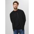 Strickjacke STREET ONE MEN Gr. L (42), schwarz Herren Strickjacken aus reiner Baumwolle