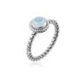Fingerring NENALINA "Aquamarin Geburtsstein März Trend Edel 925 Silber" Gr. 52, blau (hellblau, hellblau), Fingerringe, Damen, 52mm,mit Steinen, Silber 925 (Sterlingsilber), 2mm