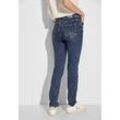 Slim-fit-Jeans CECIL Gr. 28, Länge 28, blau (mid wash) Damen Jeans 5-Pocket-Style