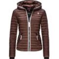 Steppjacke NAVAHOO "Kimuk Prc" Gr. L (40), braun, Damen, Oberstoff: 100% Nylon, Futter: 100% Polyester, Wattierung: 100% Polyester, Ärmelfutter: 100% Polyester, Jacken, leichte Übergangsjacke mit Kapuze