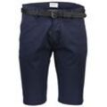 Chinoshorts LINDBERGH "Lindbergh Chino-Shorts", Herren, Gr. M, blau (navy), Oberstoff: 98% Baumwolle, 2% Elasthan, slim fit, Hosen