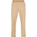 Jogginghose URBAN CLASSICS "Urban Classics Herren Heavy Terry Garment Dye Slit Sweatpants", Herren, Gr. L, US-Größen, beige (unionbeige), 100% Baumwolle, unifarben, normal, Hosen